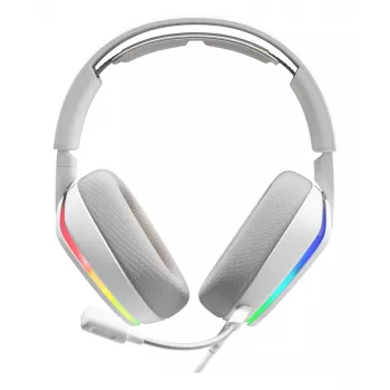 Glorious Gaming Glorious GHS Eternal RGB - stereofoninės RGB žaidimų ausinės, skirtos PC, PS5, PS4, Switch - pagal užsakymą suderintos kampinės tvarkyklės, reguliuojamas itin aiškus nuimamas mikrofonas, USB-C - patvarios, visos dienos/nakties komfortas - baltos