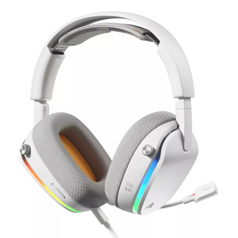 Glorious Gaming Glorious GHS Eternal RGB - stereofoninės RGB žaidimų ausinės, skirtos PC, PS5, PS4, Switch - pagal užsakymą suderintos kampinės tvarkyklės, reguliuojamas itin aiškus nuimamas mikrofonas, USB-C - patvarios, visos dienos/nakties komfortas - baltos