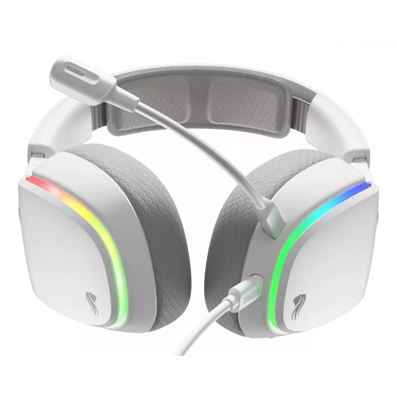 Glorious Gaming Glorious GHS Eternal RGB - stereofoninės RGB žaidimų ausinės, skirtos PC, PS5, PS4, Switch - pagal užsakymą suderintos kampinės tvarkyklės, reguliuojamas itin aiškus nuimamas mikrofonas, USB-C - patvarios, visos dienos/nakties komfortas - baltos