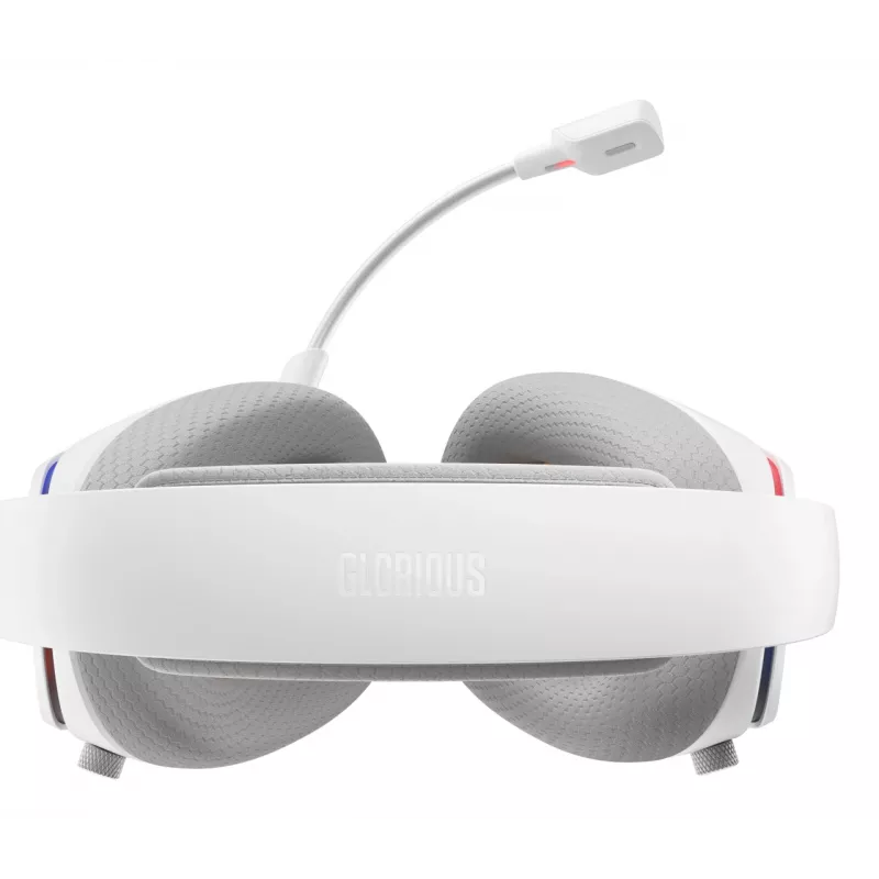 Glorious Gaming Glorious GHS Eternal RGB - stereofoninės RGB žaidimų ausinės, skirtos PC, PS5, PS4, Switch - pagal užsakymą suderintos kampinės tvarkyklės, reguliuojamas itin aiškus nuimamas mikrofonas, USB-C - patvarios, visos dienos/nakties komfortas - baltos