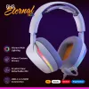 Glorious Gaming Glorious GHS Eternal RGB - stereofoninės RGB žaidimų ausinės, skirtos PC, PS5, PS4, Switch - pagal užsakymą suderintos kampinės tvarkyklės, reguliuojamas itin aiškus nuimamas mikrofonas, USB-C - patvarios, visos dienos/nakties komfortas - baltos