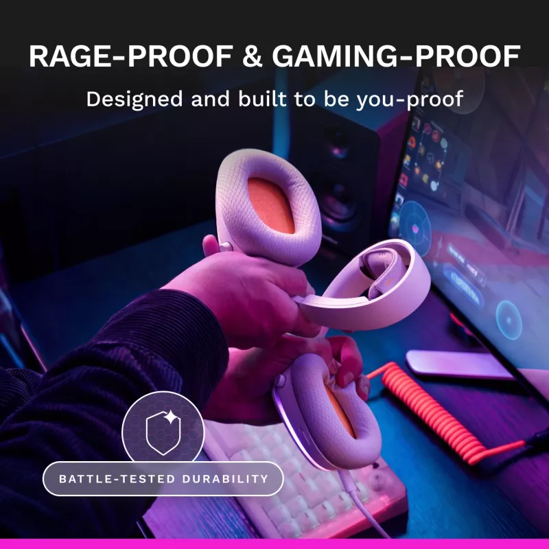 Glorious Gaming Glorious GHS Eternal RGB - stereofoninės RGB žaidimų ausinės, skirtos PC, PS5, PS4, Switch - pagal užsakymą suderintos kampinės tvarkyklės, reguliuojamas itin aiškus nuimamas mikrofonas, USB-C - patvarios, visos dienos/nakties komfortas - baltos