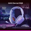 Glorious Gaming Glorious GHS Eternal RGB - stereofoninės RGB žaidimų ausinės, skirtos PC, PS5, PS4, Switch - pagal užsakymą suderintos kampinės tvarkyklės, reguliuojamas itin aiškus nuimamas mikrofonas, USB-C - patvarios, visos dienos/nakties komfortas - baltos