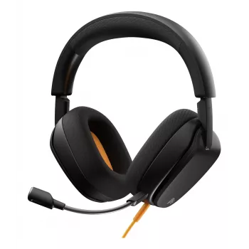 Glorious Gaming Glorious GHS Eternal - Stereo žaidimų ausinės kompiuteriui, PS5, PS4, Xbox, Switch - specialiai suderintos kampuotos tvarkyklės, reguliuojamas krištolo skaidrumo nuimamas mikrofonas, 3,5 mm - patvarios, visos dienos/nakties komfortas - juodos