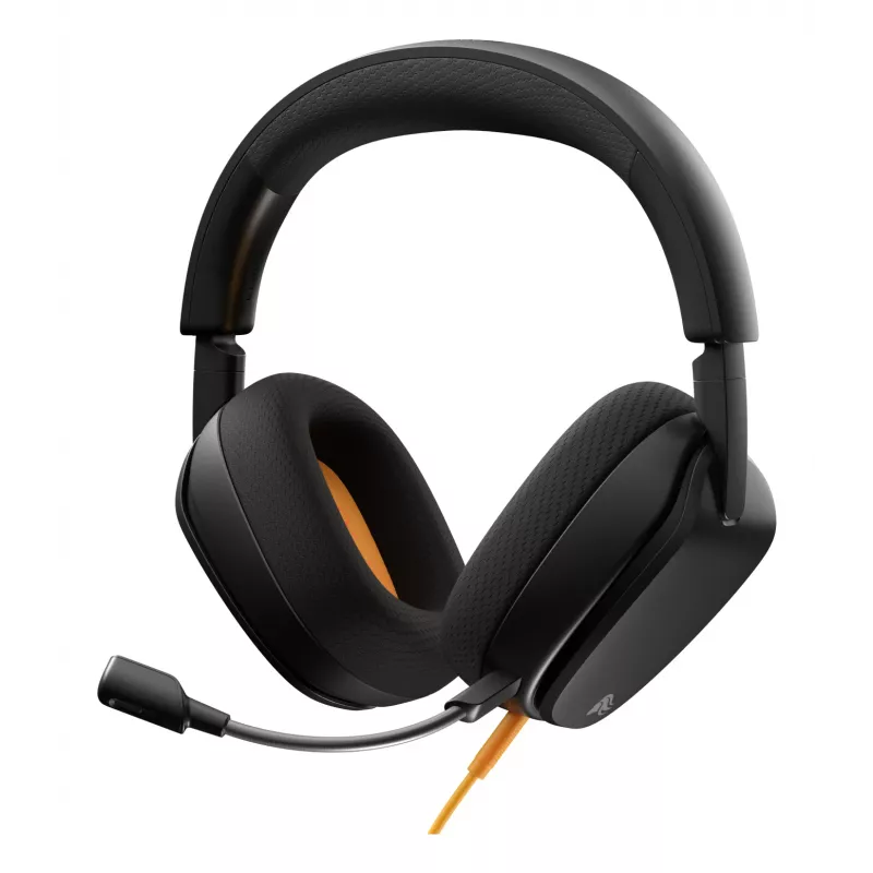 Glorious Gaming Glorious GHS Eternal - Stereo žaidimų ausinės kompiuteriui, PS5, PS4, Xbox, Switch - specialiai suderintos kampuotos tvarkyklės, reguliuojamas krištolo skaidrumo nuimamas mikrofonas, 3,5 mm - patvarios, visos dienos/nakties komfortas - juodos
