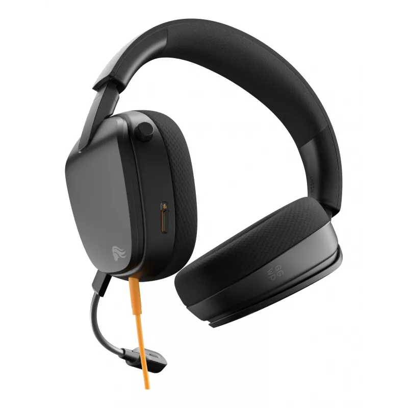 Glorious Gaming Glorious GHS Eternal - Stereo žaidimų ausinės kompiuteriui, PS5, PS4, Xbox, Switch - specialiai suderintos kampuotos tvarkyklės, reguliuojamas krištolo skaidrumo nuimamas mikrofonas, 3,5 mm - patvarios, visos dienos/nakties komfortas - juodos
