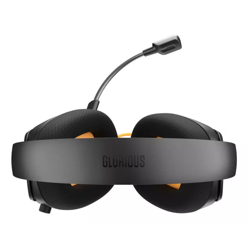 Glorious Gaming Glorious GHS Eternal - Stereo žaidimų ausinės kompiuteriui, PS5, PS4, Xbox, Switch - specialiai suderintos kampuotos tvarkyklės, reguliuojamas krištolo skaidrumo nuimamas mikrofonas, 3,5 mm - patvarios, visos dienos/nakties komfortas - juodos