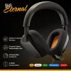 Glorious Gaming Glorious GHS Eternal - Stereo žaidimų ausinės kompiuteriui, PS5, PS4, Xbox, Switch - specialiai suderintos kampuotos tvarkyklės, reguliuojamas krištolo skaidrumo nuimamas mikrofonas, 3,5 mm - patvarios, visos dienos/nakties komfortas - juodos