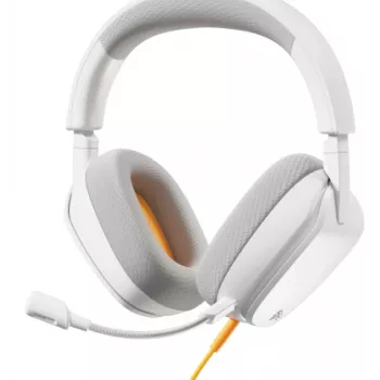 Glorious Gaming Glorious GHS Eternal - Stereo žaidimų ausinės, skirtos PC, PS5, PS4, Xbox, Switch - specialiai suderinti kampuoti garsiakalbiai, reguliuojamas krištolo skaidrumo nuimamas mikrofonas, 3,5 mm - patvarios, visos dienos/nakties komfortas - balta