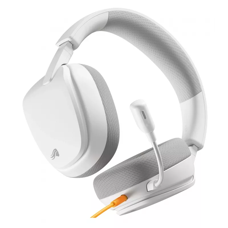 Glorious Gaming Glorious GHS Eternal - Stereo žaidimų ausinės, skirtos PC, PS5, PS4, Xbox, Switch - specialiai suderinti kampuoti garsiakalbiai, reguliuojamas krištolo skaidrumo nuimamas mikrofonas, 3,5 mm - patvarios, visos dienos/nakties komfortas - balta