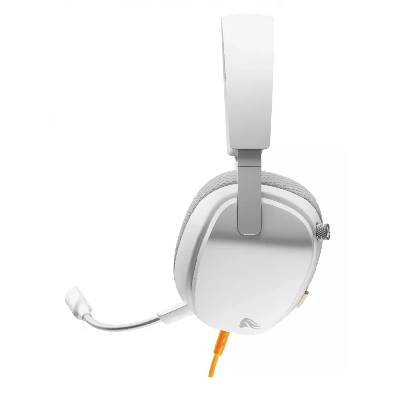 Glorious Gaming Glorious GHS Eternal - Stereo žaidimų ausinės, skirtos PC, PS5, PS4, Xbox, Switch - specialiai suderinti kampuoti garsiakalbiai, reguliuojamas krištolo skaidrumo nuimamas mikrofonas, 3,5 mm - patvarios, visos dienos/nakties komfortas - balta