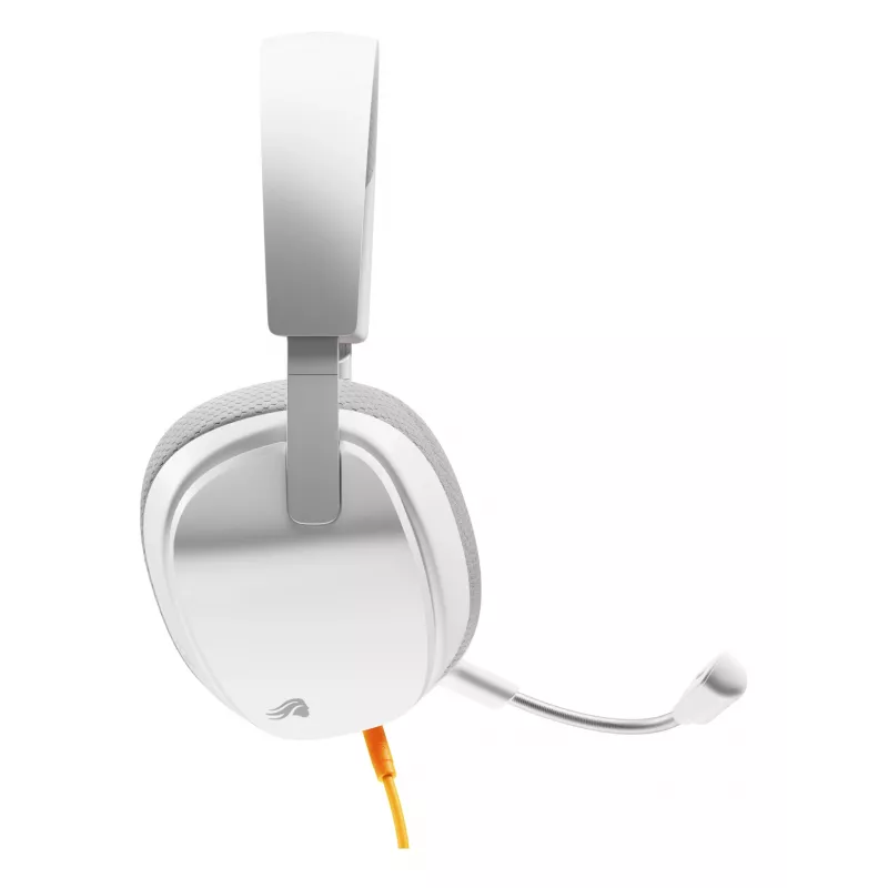 Glorious Gaming Glorious GHS Eternal - Stereo žaidimų ausinės, skirtos PC, PS5, PS4, Xbox, Switch - specialiai suderinti kampuoti garsiakalbiai, reguliuojamas krištolo skaidrumo nuimamas mikrofonas, 3,5 mm - patvarios, visos dienos/nakties komfortas - balta