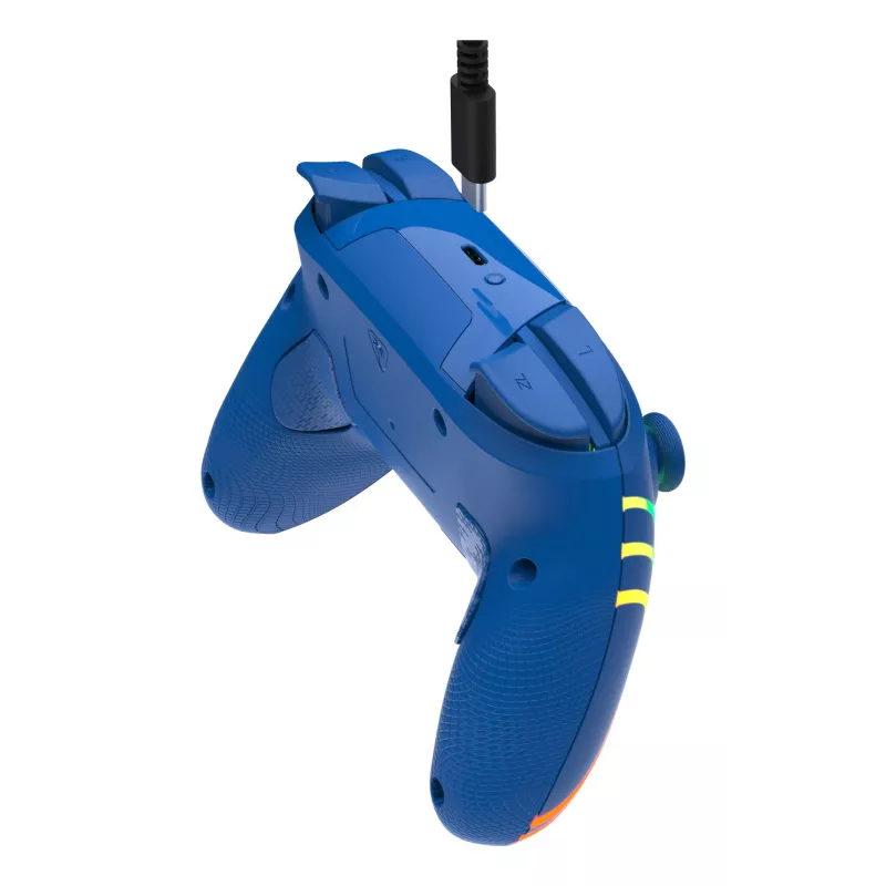 Laidinis ir belaidis žaidimų pultas Turtle Beach Afterglow Wave Blue, skirtas Nintendo Switch 2 – Bluetooth/USB-C, RGB, įmontuota 20 val. baterija, 3 m laidas