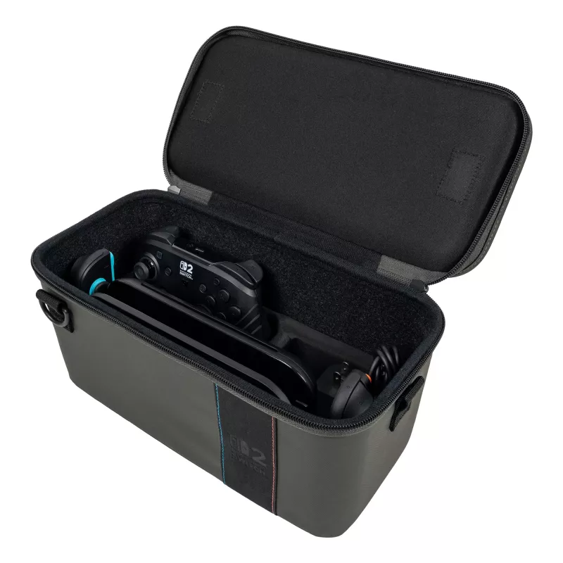 Turtle Beach PlayTrek Charcoal Juoda 2-in-1 dėklas. Oficialiai licencijuotas Nintendo Switch 2