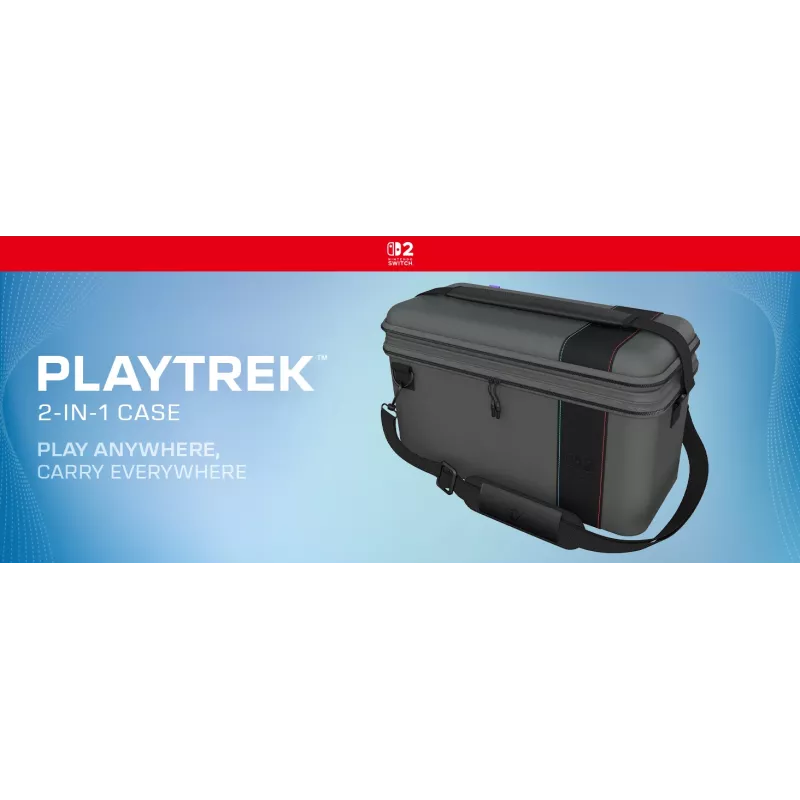 Turtle Beach PlayTrek Charcoal Juoda 2-in-1 dėklas. Oficialiai licencijuotas Nintendo Switch 2