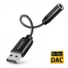 Axagon ADA-HA USB-A į 3,5 mm lizdą Hi-Res DAC garso adapteris, 384 kHz/32 bitų, stereofoninis