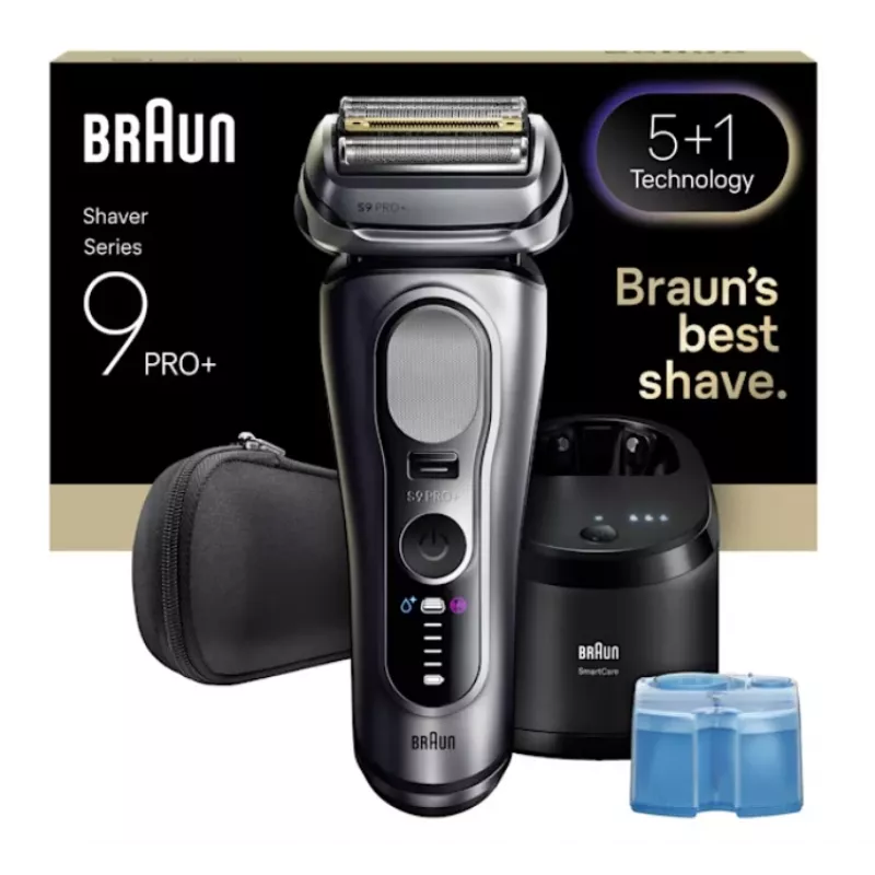 Plėvelinis barzdaskutė Braun Series 9 Pro+ 9667CC Sidabrinis Nerūdijantis plienas