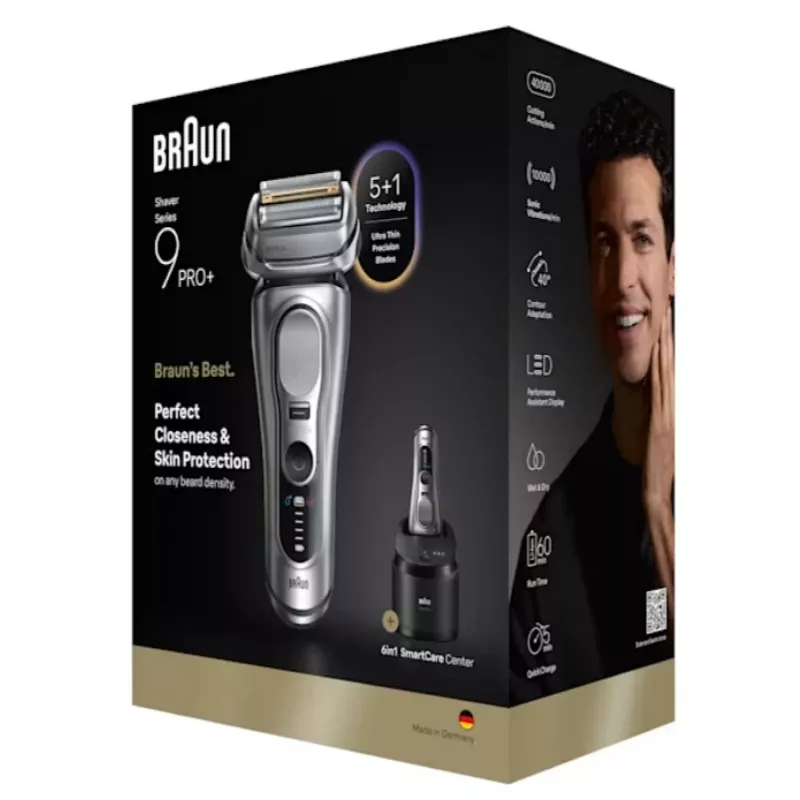 Plėvelinis barzdaskutė Braun Series 9 Pro+ 9667CC Sidabrinis Nerūdijantis plienas