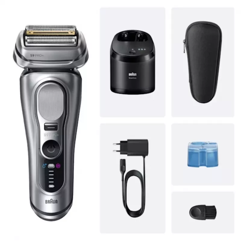 Plėvelinis barzdaskutė Braun Series 9 Pro+ 9667CC Sidabrinis Nerūdijantis plienas