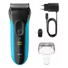 Elektrinė barzdaskutė BRAUN Series 3 3040 įkraunama juoda/mėlyna, modelis 3040