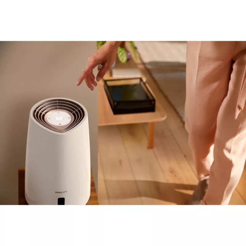 Drėkintuvas Philips HU3916/10 3 L ultragarsinis, 25 W, balta/rožinio aukso spalva, 250×250×375 mm