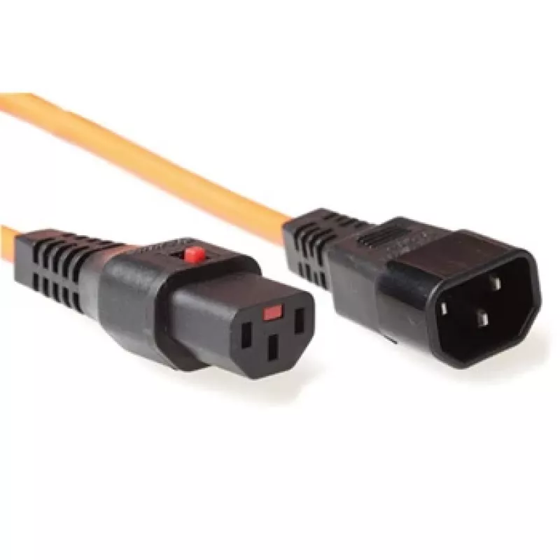 ACT maitinimo laidas C13 IEC Lock C14 oranžinis 3 m PC942 230 V 10 A