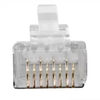 ACT RJ45 (8P/8C) CAT6A ekranuota modulinė jungtis apvaliam kabeliui su viengysliais arba daugiagysliais laidininkais