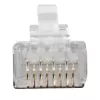 ACT RJ45 (8P/8C) CAT6A ekranuota modulinė jungtis apvaliam laidui su vientisais arba vytiniais laidininkais