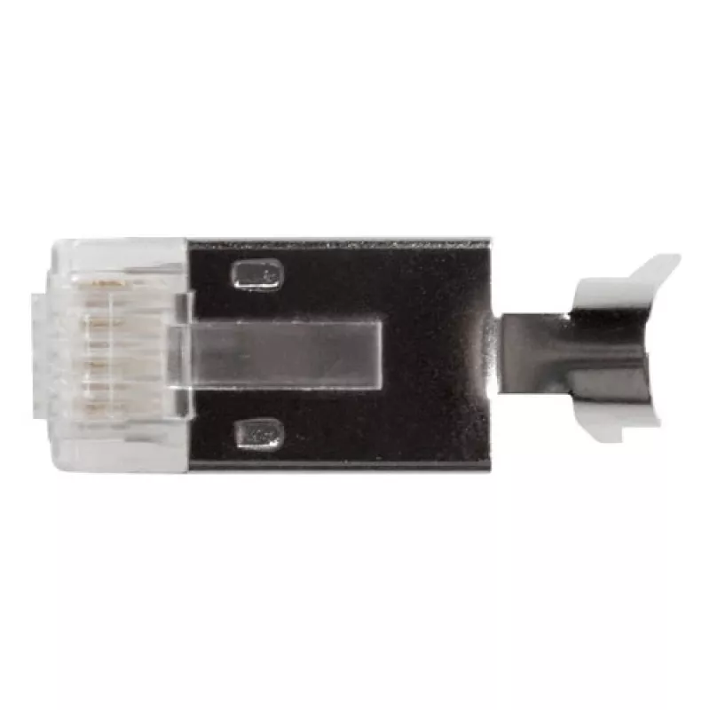 ACT RJ45 (8P/8C) CAT6A ekranuota modulinė jungtis apvaliam laidui su vientisais arba vytiniais laidininkais