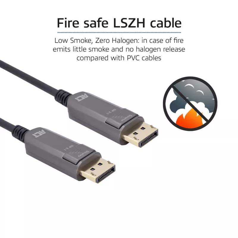 ACT AK4172 DisplayPort laidas 20 m Juodas