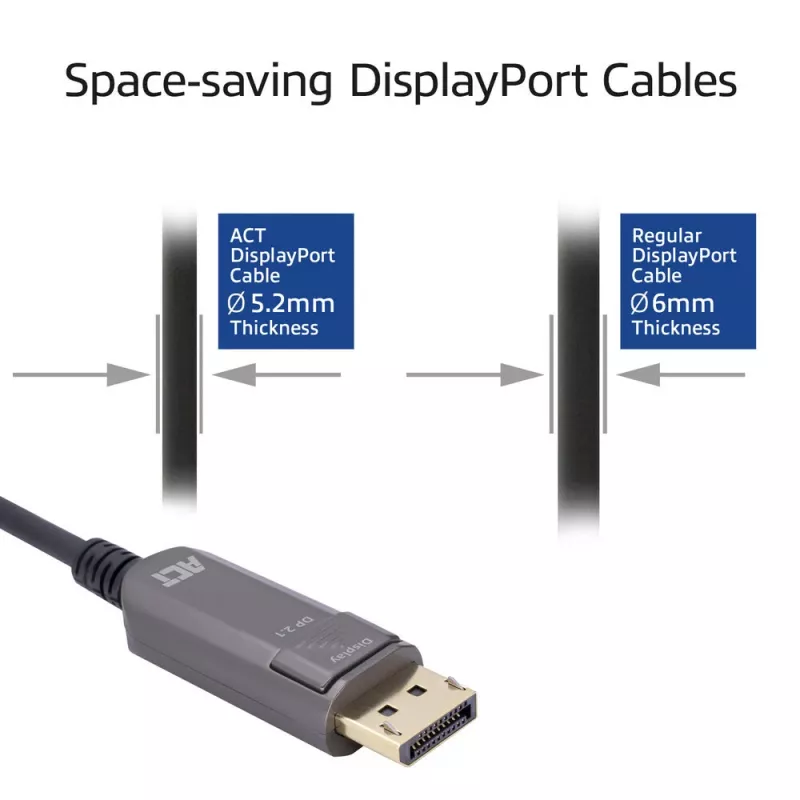 ACT AK4174 DisplayPort kabelis 40 m juodas
