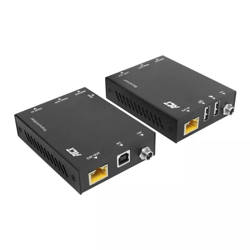 ACT 4K HDMI 2.0 KVM ilgintuvo rinkinys per CAT6A iki 70 metrų