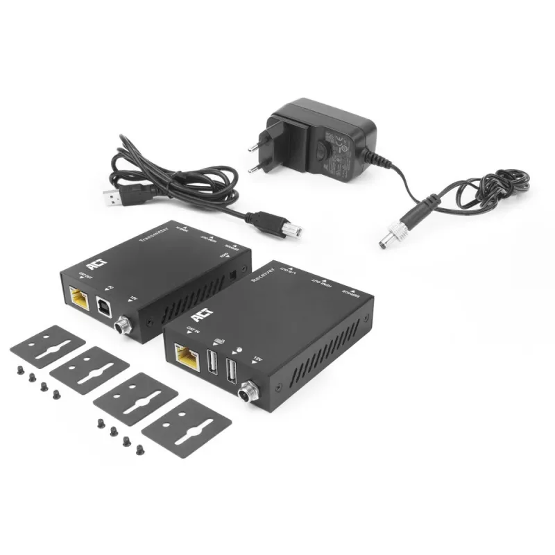 ACT 4K HDMI 2.0 KVM ilgintuvo rinkinys per CAT6A iki 70 metrų
