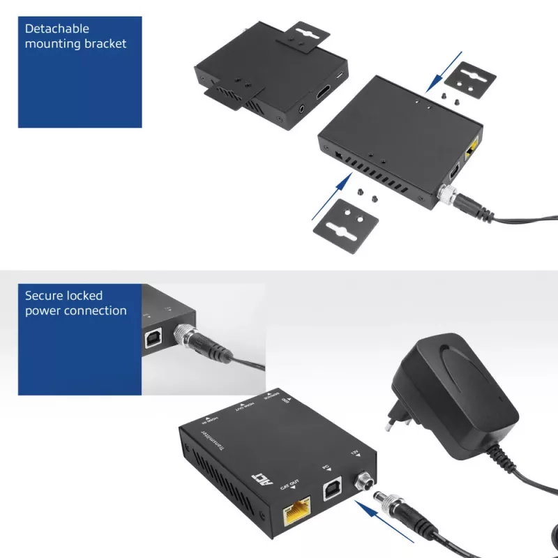 ACT 4K HDMI 2.0 KVM ilgintuvo rinkinys per CAT6A iki 70 metrų