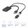 ACT HDMI į USB Type-C moteriška adapterė, 4K@60Hz. Kabelio ilgis: 0,25 m, Jungtis 1: USB Type-C, Jungtis 2: HDMI + USB. Kiekis pakuotėje: 1 vnt.