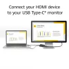 ACT HDMI į USB Type-C moteriška adapterė, 4K@60Hz. Kabelio ilgis: 0,25 m, Jungtis 1: USB Type-C, Jungtis 2: HDMI + USB. Kiekis pakuotėje: 1 vnt.