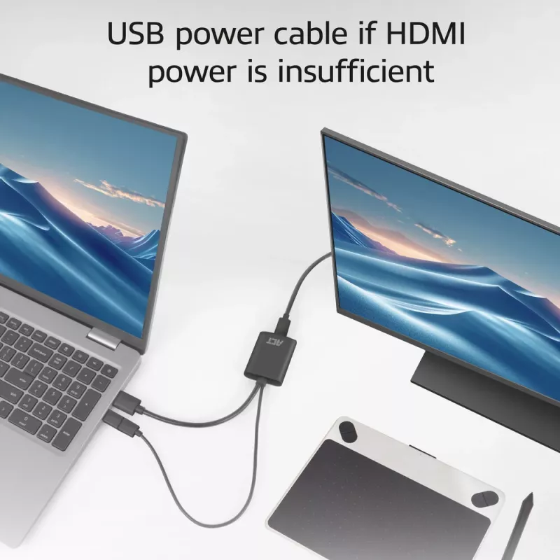 ACT HDMI į USB Type-C moteriška adapterė, 4K@60Hz. Kabelio ilgis: 0,25 m, Jungtis 1: USB Type-C, Jungtis 2: HDMI + USB. Kiekis pakuotėje: 1 vnt.