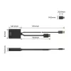 ACT HDMI į USB Type-C moteriška adapterė, 4K@60Hz. Kabelio ilgis: 0,25 m, Jungtis 1: USB Type-C, Jungtis 2: HDMI + USB. Kiekis pakuotėje: 1 vnt.