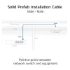 ACT Mėlynas 40 metrų S/FTP CAT6A B2ca PoE++ 100W vientisas surenkamasis instaliacinis kabelis, RJ45 kištukas – kištukas