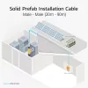 ACT mėlynas 65 metrų S/FTP CAT6A B2ca PoE++ 100W vientisas gamykloje užbaigtas instaliacinis kabelis, RJ45 kištukas – kištukas