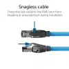ACT mėlynas 40 metrų S/FTP CAT6A B2ca PoE++ 100W vientisas prefabrikuotas montavimo kabelis, RJ45 kištukas – lizdas