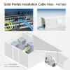 ACT mėlynas 40 metrų S/FTP CAT6A B2ca PoE++ 100W vientisas prefabrikuotas montavimo kabelis, RJ45 kištukas – lizdas