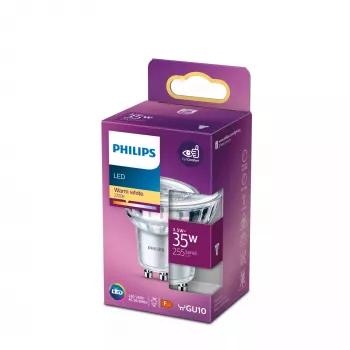 Philips Spot 35W PAR16 GU10 Šiltai Balta 3,5W 255lm 15000h
