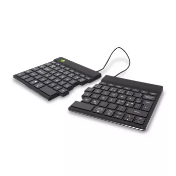 R-Go Tools ergonominė klaviatūra R-Go Split Break su pertraukų programine įranga, ergonomiškai atskirta klaviatūra, QWERTY (ŠIAURĖS ŠALYS), Bluetooth, juoda