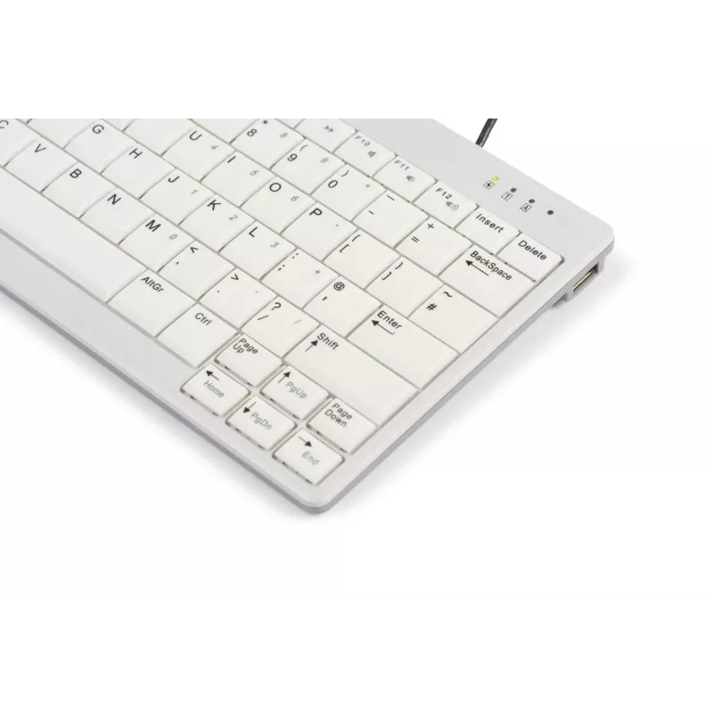 BakkerElkhuizen UltraBoard 950 V2 UK Qwerty, laidas, USB, žirklinių klavišų jungiklis, QWERTY, tamsiai pilka, šviesiai pilka
