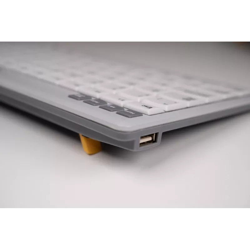 BakkerElkhuizen UltraBoard 950 V2 UK Qwerty, laidas, USB, žirklinių klavišų jungiklis, QWERTY, tamsiai pilka, šviesiai pilka