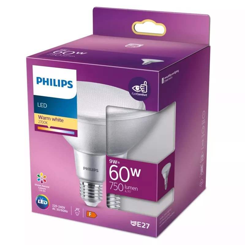 Reflektorinė lemputė Philips PAR38 9W (atit. 60W) E27 750 lm 2700K CRI90 25°