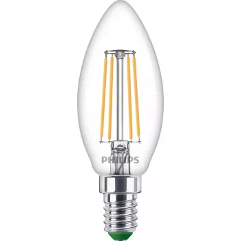 Philips Filament Candle Clear 40 W B35 E14 x3, 2,3 W, 40 W, E14, 485 lm, 50000 h, šilta balta