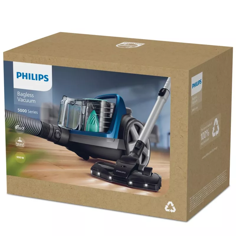 Philips 5000 serijos FC9557/09 dulkių siurblys 1,5 l cilindrinis dulkių siurblys sausam valymui 900 W be maišelio