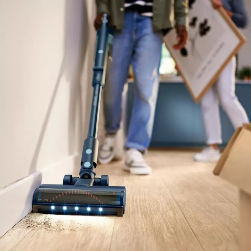 Stick vacuum Philips XC5242/10 — maitinamas baterijomis, be maišelio, 0.27 L dulkių talpykla, Li‑Ion 25.2 V, kietoms ir minkštoms grindims (Sage)